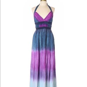 BCBGMAXAZRIA Ombré Tie Dye Maxi Dress